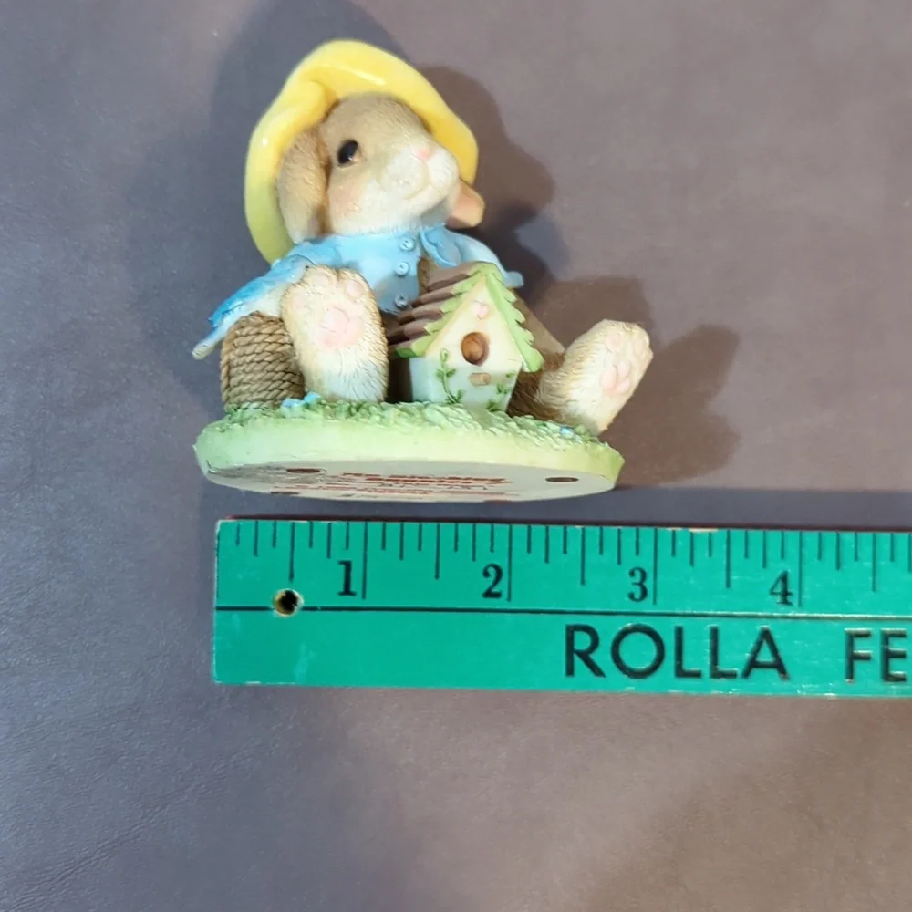Vintage 1995 My Blushing Bunnies Bless This Home Numbered 81/151 Bluebird House